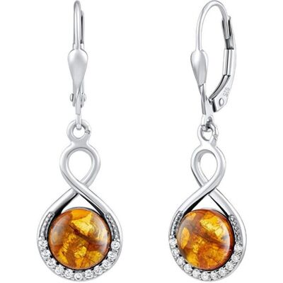 Silvego, Ohrringe, Silver earrings with real amber JST147107EJ, (925 Sterling Silber, Echtbernstein) Silvego, Ohrringe, Silver earrings with real amber JST147107EJ, (925 Sterling Silber, Echtbernstein)