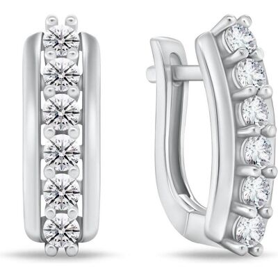Brilio, Ohrringe, Silver - Amazing silver earrings with clear zircons EA543W Brilio, Ohrringe, Silver - Amazing silver earrings with clear zircons EA543W