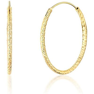 JVD, Ohrringe, Gold plated round earrings SVLE0204XD5GO - Diameter: 4 cm JVD, Ohrringe, Gold plated round earrings SVLE0204XD5GO - Diameter: 4 cm