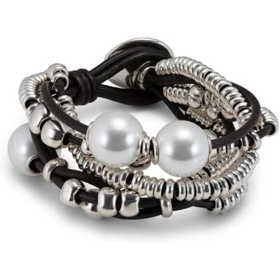 UNOde50, Armschmuck, Orion, (15 cm, Leder, Silberplattiertes Metall) UNOde50, Armschmuck, Orion, (15 cm, Leder, Silberplattiertes Metall)