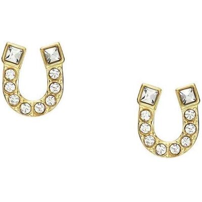 Fossil, Ohrringe, - Gold-plated stud earrings with crystals Horseshoe JF04908710 Fossil, Ohrringe, - Gold-plated stud earrings with crystals Horseshoe JF04908710