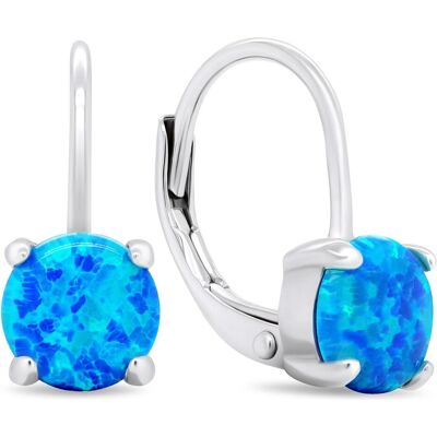 Brilio, Ohrringe, Silver - Charming silver earrings with synthetic opals EA370WB, (Silber) Brilio, Ohrringe, Silver - Charming silver earrings with synthetic opals EA370WB, (Silber)