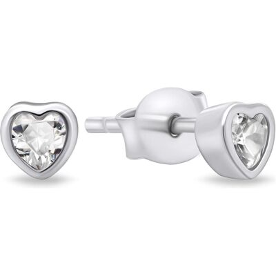 Brilio, Ohrringe, Silver - Delicate silver earrings with zircons Hearts EA599W Brilio, Ohrringe, Silver - Delicate silver earrings with zircons Hearts EA599W