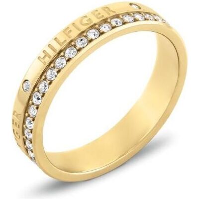 Tommy Hilfiger Ring, - Gold-plated ring with crystals Mini Crystals 2780911 - Circuit: 56 mm, (56) Tommy Hilfiger Ring, - Gold-plated ring with crystals Mini Crystals 2780911 - Circuit: 56 mm, (56)