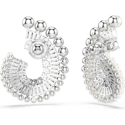 Swarovski, Ohrringe, x Ariana Grande Drop Ohrhänger Kristallperle Verschiedene Schliffe Weiss Rhodiniert, (Swarovski Metall) Swarovski, Ohrringe, x Ariana Grande Drop Ohrhänger Kristallperle Verschiedene Schliffe Weiss Rhodiniert, (Swarovski Metall)