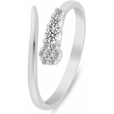 Brilio, Ring, Luxuriöser offener Ring mit klaren Zirkonen RI153W - Schaltung: 54 mm, (54) Brilio, Ring, Luxuriöser offener Ring mit klaren Zirkonen RI153W - Schaltung: 54 mm, (54)