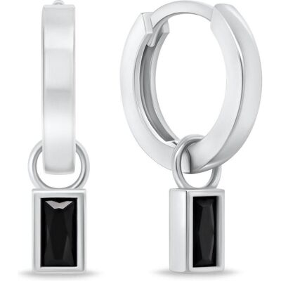 Brilio, Ohrringe, Silver - Minimalist 2in1 round earrings with zircons EA840WBC Brilio, Ohrringe, Silver - Minimalist 2in1 round earrings with zircons EA840WBC