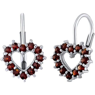 Silvego, Ohrringe, Silver earrings with real garnets SILVEGOB380095, (Silber 925) Silvego, Ohrringe, Silver earrings with real garnets SILVEGOB380095, (Silber 925)