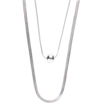 Marc Kettenanhänger, Malone - Fashionable steel necklace Luna Silver Necklace MCN250257S, (Stahl) Marc Kettenanhänger, Malone - Fashionable steel necklace Luna Silver Necklace MCN250257S, (Stahl)