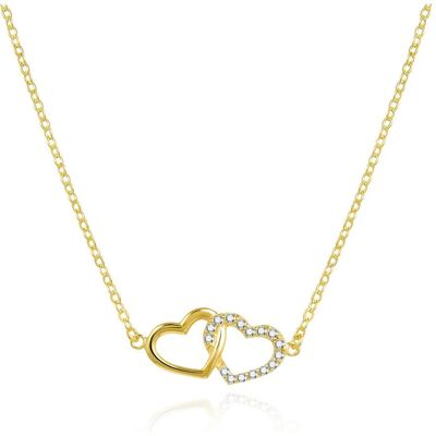 Agato, Halsschmuck, Lovely gold plated heart necklace AGS1499/47-GOLD Agato, Halsschmuck, Lovely gold plated heart necklace AGS1499/47-GOLD