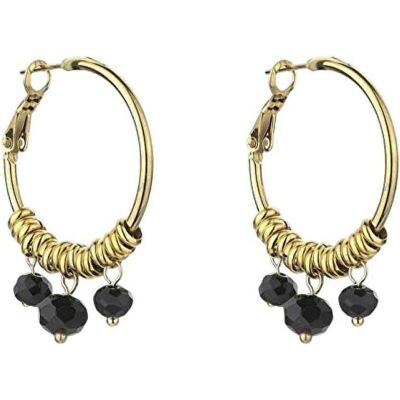 Marc Ohrringe, Malone Gold-Plated Hoop Earrings Zoey Black Earrings Mce23010g, (Metall) Marc Ohrringe, Malone Gold-Plated Hoop Earrings Zoey Black Earrings Mce23010g, (Metall)