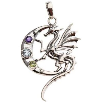 Berk, Kettenanhänger, Anhänger „Drache in Mondsichel“, (Silber 925) Berk, Kettenanhänger, Anhänger „Drache in Mondsichel“, (Silber 925)