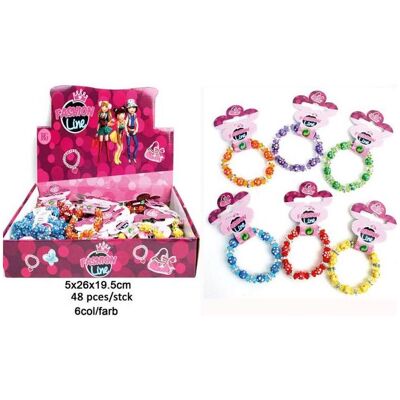 Magni, Armschmuck, 12 Stück buntes Kinder Armband mit Holzperlen und Glitzer Steinchen aus Kunststoff, (Holz, Kunststoff) Magni, Armschmuck, 12 Stück buntes Kinder Armband mit Holzperlen und Glitzer Steinchen aus Kunststoff, (Holz, Kunststoff)