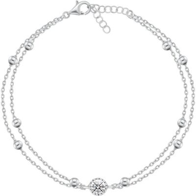 Brilio, Armschmuck, Silver - Double Silver Bracelet For Women BRC187W Brilio, Armschmuck, Silver - Double Silver Bracelet For Women BRC187W