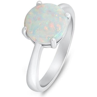 Brilio, Ring, Silver - Charming silver ring with opal RI105W - Circuit: 50 mm, (50) Brilio, Ring, Silver - Charming silver ring with opal RI105W - Circuit: 50 mm, (50)