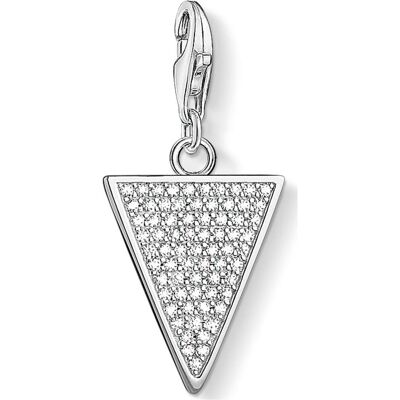Thomas Sabo, Kettenanhänger, Charm-Anhänger Dreieck Schwarz, (Silber) Thomas Sabo, Kettenanhänger, Charm-Anhänger Dreieck Schwarz, (Silber)