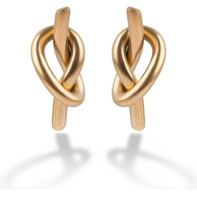 Marc Ohrringe, Malone - Gold-plated earrings Knot Ember MCE250382G, (Gold) Marc Ohrringe, Malone - Gold-plated earrings Knot Ember MCE250382G, (Gold)
