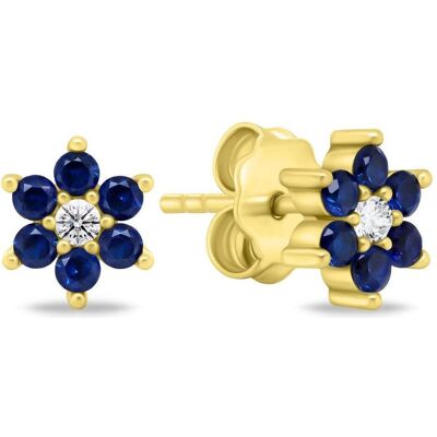 Brilio, Ohrringe, Silver - Charming gold-plated earrings with blue zircons EA846YB Brilio, Ohrringe, Silver - Charming gold-plated earrings with blue zircons EA846YB