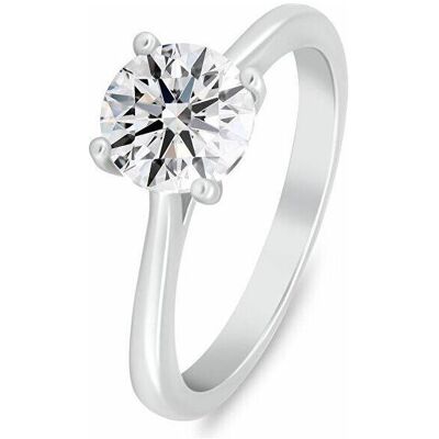Brilio, Ring, Silver - Silver engagement ring with clear cubic zirconia RI147W - Circuit: 54 mm, (54, 925 Silber) Brilio, Ring, Silver - Silver engagement ring with clear cubic zirconia RI147W - Circuit: 54 mm, (54, 925 Silber)