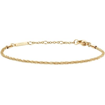 Daniel Wellington, Armschmuck, - Elan DW00400560 Twisted Gold Plated Bracelet, (Edelstahl) Daniel Wellington, Armschmuck, - Elan DW00400560 Twisted Gold Plated Bracelet, (Edelstahl)
