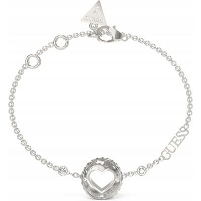 Guess Armschmuck, Rolling Hearts Delicate Steel Bracelet JUBB03344JWRH - Dimension: 17 - 21 cm - L, (Edelstahl) Guess Armschmuck, Rolling Hearts Delicate Steel Bracelet JUBB03344JWRH - Dimension: 17 - 21 cm - L, (Edelstahl)