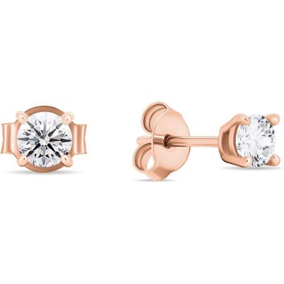 Brilio, Ohrringe, Silver - Bronze stud earrings with clear zircons EA580/1/2/3/4R - Diameter: 0.7 cm, (Bronze, Silber) Brilio, Ohrringe, Silver - Bronze stud earrings with clear zircons EA580/1/2/3/4R - Diameter: 0.7 cm, (Bronze, Silber)