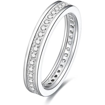 Beneto, Ring, Silver ring with zircons AGG26 - Circuit: 54 mm (L), (54) Beneto, Ring, Silver ring with zircons AGG26 - Circuit: 54 mm (L), (54)