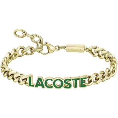 Lacoste, Armschmuck, - Gold-plated men's steel bracelet Script 2040477, (Stahl) Lacoste, Armschmuck, - Gold-plated men's steel bracelet Script 2040477, (Stahl)