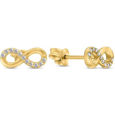 Brilio, Ohrringe, Silver - Modern gold-plated Infinity EA360Y earrings Brilio, Ohrringe, Silver - Modern gold-plated Infinity EA360Y earrings