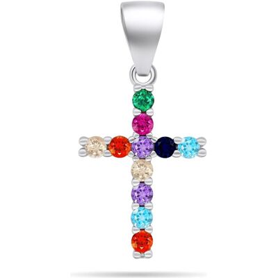 Brilio, Kettenanhänger, Silver - Color silver pendant Cross PT83WRBW, (Silber) Brilio, Kettenanhänger, Silver - Color silver pendant Cross PT83WRBW, (Silber)