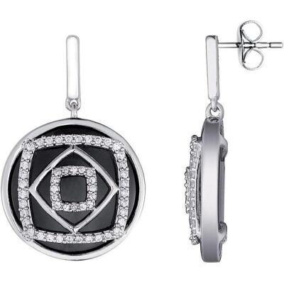 Ceranity, Ohrringe, women 1420034N earrings dangle silver 9251000 5g ceramic zirconia blackwhite Ceramic, (Keramik) Ceranity, Ohrringe, women 1420034N earrings dangle silver 9251000 5g ceramic zirconia blackwhite Ceramic, (Keramik)