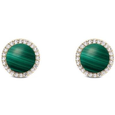 Daniel Wellington, Ohrringe, Gold-Plated Stud Earrings With Malachite And Crystals - Audrey Dw00401407, (Kristalle, Malachit) Daniel Wellington, Ohrringe, Gold-Plated Stud Earrings With Malachite And Crystals - Audrey Dw00401407, (Kristalle, Malachit)