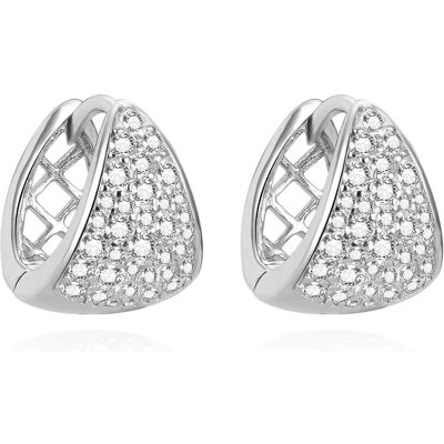 Agato, Ohrringe, Sparkling silver earrings with zircons AGUC3534, (Silber) Agato, Ohrringe, Sparkling silver earrings with zircons AGUC3534, (Silber)