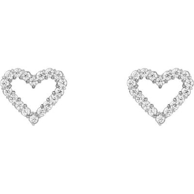 Daniel Wellington, Ohrringe, - Glittering steel earrings Heart with cubic zirconia Mirelle DW00401610, (Edelstahl) Daniel Wellington, Ohrringe, - Glittering steel earrings Heart with cubic zirconia Mirelle DW00401610, (Edelstahl)