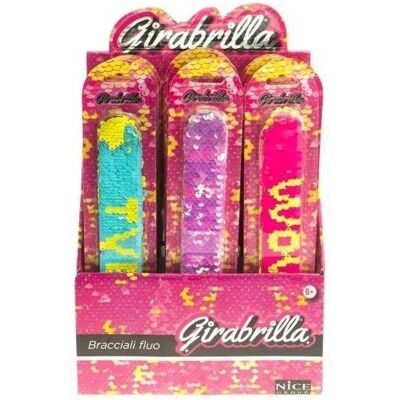 Nice Group, Armschmuck, Armband mit Neon-Mix-Pailletten Nice Group, Armschmuck, Armband mit Neon-Mix-Pailletten