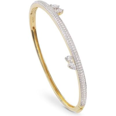 Guess Armschmuck, - Gold plated solid bracelet with cubic zirconia Nuances JSBB04507JWYG - Diameter: 5.5cm, (5.50 cm, massives Armband) Guess Armschmuck, - Gold plated solid bracelet with cubic zirconia Nuances JSBB04507JWYG - Diameter: 5.5cm, (5.50 cm, massives Armband)