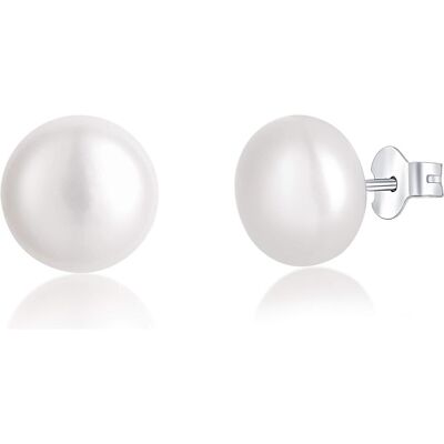 JVD, Ohrringe, Silver earrings with pearls SVLE0545XD2P1 - Diameter: 0.8 cm JVD, Ohrringe, Silver earrings with pearls SVLE0545XD2P1 - Diameter: 0.8 cm