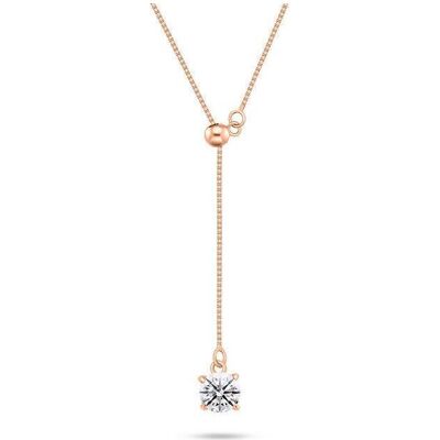 Brilio, Halsschmuck, Gold-plated silver necklace with zircons NCL220R, (Silber) Brilio, Halsschmuck, Gold-plated silver necklace with zircons NCL220R, (Silber)