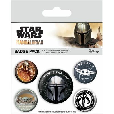 Pyramid Anstecknadel, MANDALORIAN - This Is The Way - Pack de 5 badges, Mehrfarbig Pyramid Anstecknadel, MANDALORIAN - This Is The Way - Pack de 5 badges, Mehrfarbig