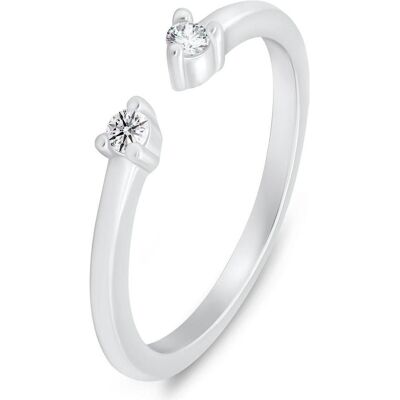 Brilio, Ring, Silver - Silver open ring with clear zircons RI123W - Circuit: 55 mm, (55, 925 Silber) Brilio, Ring, Silver - Silver open ring with clear zircons RI123W - Circuit: 55 mm, (55, 925 Silber)