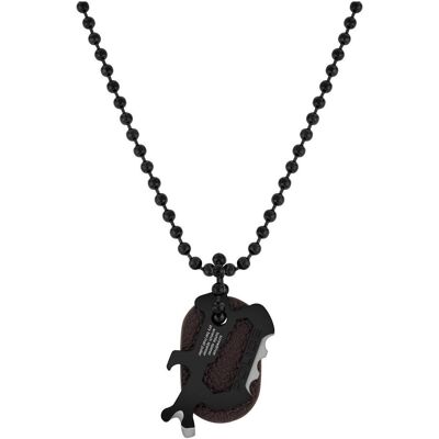 Police, Halsschmuck, Karakum, (Edelstahl, Leder) Police, Halsschmuck, Karakum, (Edelstahl, Leder)