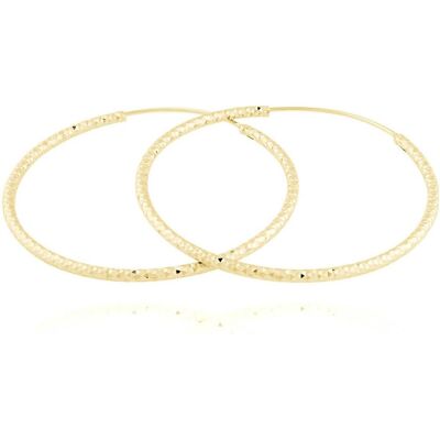JVD, Ohrringe, Gold plated silver earrings rings SVLE0216XD5GO40 - Diameter: 5 cm, (Silber) JVD, Ohrringe, Gold plated silver earrings rings SVLE0216XD5GO40 - Diameter: 5 cm, (Silber)