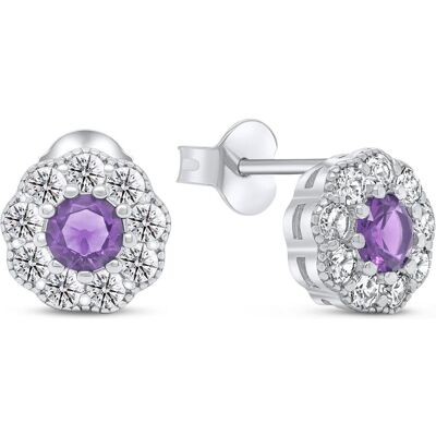 Brilio, Ohrringe, Silver - Impressive silver earrings with zircons Flowers EA331WAM, (Silber) Brilio, Ohrringe, Silver - Impressive silver earrings with zircons Flowers EA331WAM, (Silber)