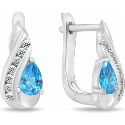 Brilio, Ohrringe, Silver - Silver dangling earrings with cubic zirconia EA1195WAQ, (Silber) Brilio, Ohrringe, Silver - Silver dangling earrings with cubic zirconia EA1195WAQ, (Silber)
