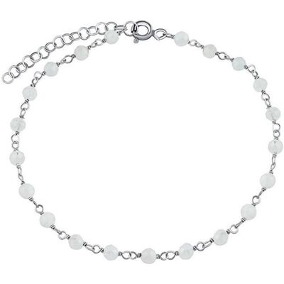 Silvego, Armschmuck, Silver Bracelet with Genuine Arika Moonstone 3mm INS1002BMS, (Arika Mondstein) Silvego, Armschmuck, Silver Bracelet with Genuine Arika Moonstone 3mm INS1002BMS, (Arika Mondstein)