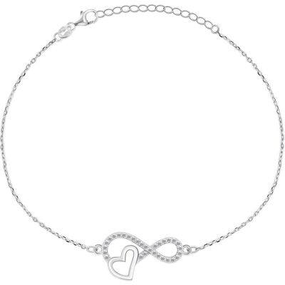 Brilio, Armschmuck, Silver - Charming silver bracelet with zircons BRC43W, (Silber) Brilio, Armschmuck, Silver - Charming silver bracelet with zircons BRC43W, (Silber)