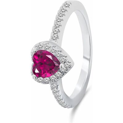 Brilio, Ring, Silver - Romantic silver ring Heart RI047WR - Circuit: 54 mm, (54, 925 Silber) Brilio, Ring, Silver - Romantic silver ring Heart RI047WR - Circuit: 54 mm, (54, 925 Silber)