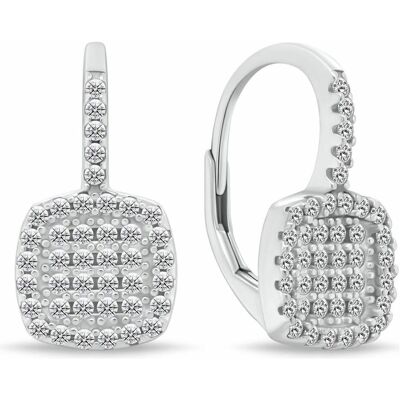 Brilio, Ohrringe, Silver - Fancy silver earrings with zircons EA341W, (Silber) Brilio, Ohrringe, Silver - Fancy silver earrings with zircons EA341W, (Silber)