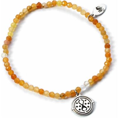 Carat, Armschmuck, HARRY POTTER - Retourneur de Temps -Charme en Argent & Bracelet Perles, (Kristall, Kupfer, Silber) Carat, Armschmuck, HARRY POTTER - Retourneur de Temps -Charme en Argent & Bracelet Perles, (Kristall, Kupfer, Silber)