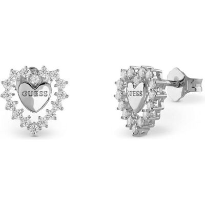 Guess Ohrringe, 10MM JARDIN HEART & CRYS STUDS Ohrringe, (Silber 925) Guess Ohrringe, 10MM JARDIN HEART & CRYS STUDS Ohrringe, (Silber 925)